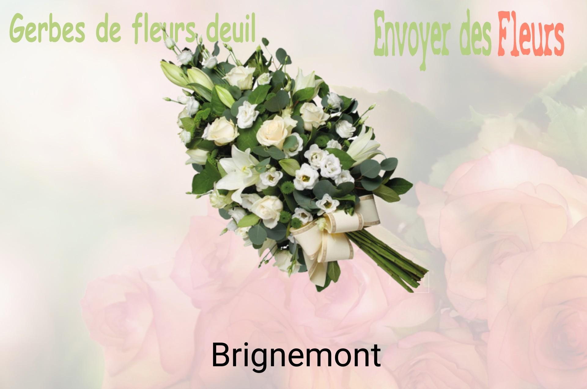 Gerbe de fleurs de deuil livrée à Brignemont